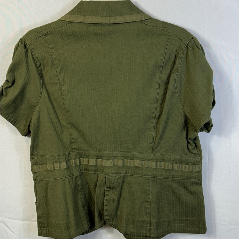 Cato Dark Green Women's Blazer Size XL Four Pockets One Button Closure Like New - Picture 3 of 6